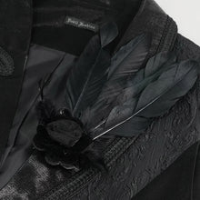 Load image into Gallery viewer, WT07601 Black Gothic jacquard peak lapel swallowtail men's suit vest