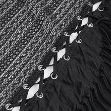 Load image into Gallery viewer, CA006 punk asymmetrical women broken holes black hooded cape