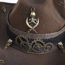 Load image into Gallery viewer, AS186 Steampunk western cowboy hat