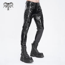 Load image into Gallery viewer, PT230 Punk patent leather double row eyelet men's trousers