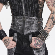 Load image into Gallery viewer, AS277 Punk-Style Faux Leather Woven Belt with Three Straps