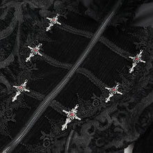 Load image into Gallery viewer, ECT01701 BLACK hollowed-out chest halter neck long sleeves and swallowtail hem short jacket