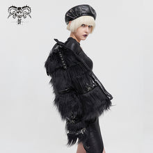 Load image into Gallery viewer, CT128 Devil fashion new style punk fur short cotton jacket for women