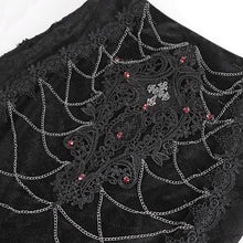 Load image into Gallery viewer, ESKT04401 Black Gothic high waist fishtail skirt