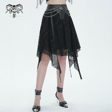 Load image into Gallery viewer, SKT168 Punk Irregular Mesh Skirt