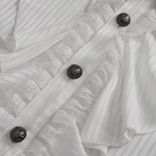 Load image into Gallery viewer, SHT11002 white Everyday Striped Goth Shirt