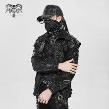 Load image into Gallery viewer, CT271 Punk snake-print leather jacket