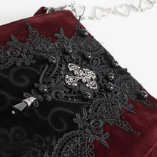 Load image into Gallery viewer, AS18002 wine Gothic Velveteen Women's handbag