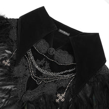 Load image into Gallery viewer, CA055 Gothic peak collar feather short cloak