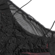 Load image into Gallery viewer, ETT04502 Red 3D Floral Knit Gothic T-Shirt