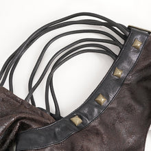 Load image into Gallery viewer, AS18202 Brown Punk halter single shoulder women short jacket