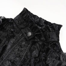 Load image into Gallery viewer, ECA018 Gothic Rose Embossed Velvet Feather Collar