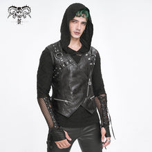 Load image into Gallery viewer, WT080 Faux cracked leather punk vest