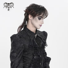 Load image into Gallery viewer, AS28801 Black Glossy irregular pleated woven Gothic shirt bow tie