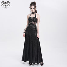 Load image into Gallery viewer, SKT229 Punk halter neck rubberized floral dress