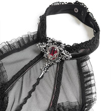 Load image into Gallery viewer, SKT25402 Dark Red Jacquard Rose Pattern Woven Gothic Lolita Dress