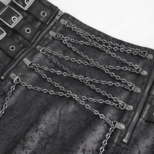 Load image into Gallery viewer, SKT186 Punk crackled leather men's kilt