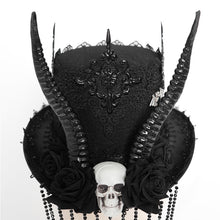 Load image into Gallery viewer, EAS037 Small chain tassel skull horn hat