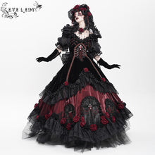 Load image into Gallery viewer, ESKT073 Gothic High end Custom-made floral full skirt dress