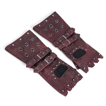 Load image into Gallery viewer, GE03302 red cut out on the back of the hand Men long gloves