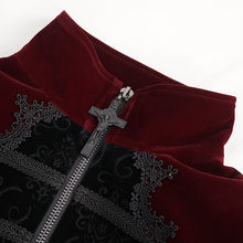 Load image into Gallery viewer, CT21502 wine Gothic stand collar tuxedo men's jacket