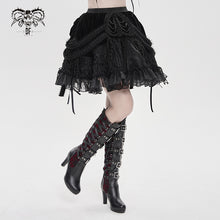 Load image into Gallery viewer, SKT25101 Heart-Patterned Corduroy & Velvet Patchwork Gothic Mini Skirt