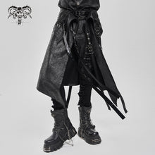 Load image into Gallery viewer, SKT244 Punk cracked leather lapel waistband skirt