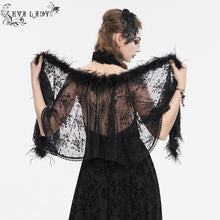 Load image into Gallery viewer, ECA011 feather lace shawl