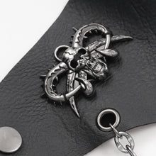 Load image into Gallery viewer, GE038 Punk Women Metal nail leather glove(single pc)