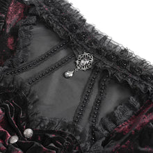 Load image into Gallery viewer, ETT04202 Wine Halter neck velvet flared long-sleeved T-shirt