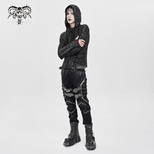 Load image into Gallery viewer, PT285 Punk trousers with hand-painted coffin-shaped thighs