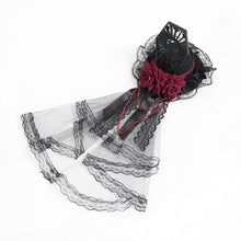 Load image into Gallery viewer, AS304 Lolita DIY Coffin-Shaped Lace Mini Top Hat Hair Clip