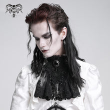 Load image into Gallery viewer, AS206 Lace fringe beaded gothic men bow tie