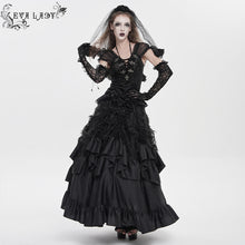 Load image into Gallery viewer, ETT046 Gothic Rose Velvet V-Neck T-Shirt