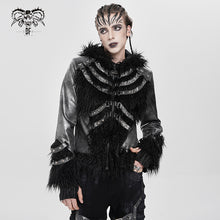 Load image into Gallery viewer, CT273 Punk hooded long-sleeved jacket with multiple straps on the front