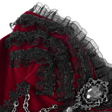 Load image into Gallery viewer, SKT20602 red women Lolita velvet suspenders dress