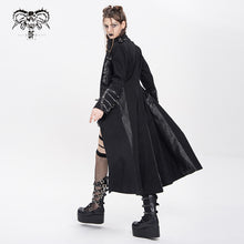 Load image into Gallery viewer, CT267 Thick twill chain-embellished punk long coat