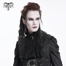 Load image into Gallery viewer, AS206 Lace fringe beaded gothic men bow tie