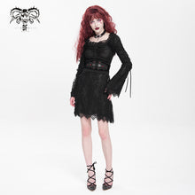 Load image into Gallery viewer, SKT24501 floral Lace Long Sleeve Gothic Dress