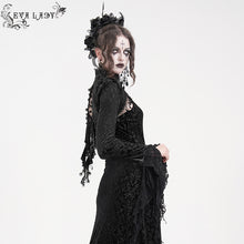 Load image into Gallery viewer, ECA02001 Gothic pattern velvet short lace shawl for women