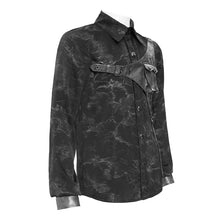 Load image into Gallery viewer, SHT145 Punk two-tone random pattern shirt with 3D pocket