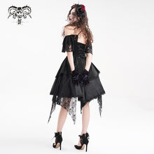 Load image into Gallery viewer, SKT21601 Cashew Jacquard puffy dress with suspenders