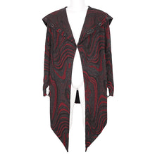 Load image into Gallery viewer, CT21802 Red punk hooded knitted men's jacket