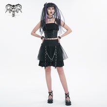 Load image into Gallery viewer, SKT15701 Black cross printed skirt