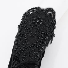 Load image into Gallery viewer, GE035 velvet and embroidered velvet palace flower mesh mid-length women sleeves