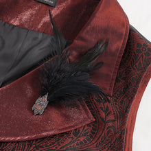 Load image into Gallery viewer, WT07802 red Gothic embroidered contrasting colors waistcoat