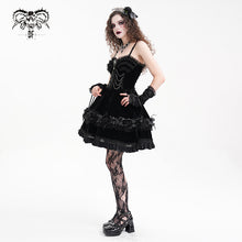 Load image into Gallery viewer, SKT20601 Black Lolita short suspenders dress