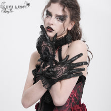 Load image into Gallery viewer, EGE004 Four-sided stretch embossed short leather gloves