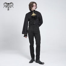 Load image into Gallery viewer, PT028 party wearing Gothic jacquard classic style black men trousers