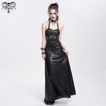 Load image into Gallery viewer, SKT229 Punk halter neck rubberized floral dress